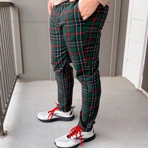 Red, Green & Yellow Plaid Pants